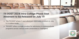TS DOST 2024 Intra-College Phase Seat Allotment to be Released on July 19 @dost.cgg.gov.in; Get Direct Link Here